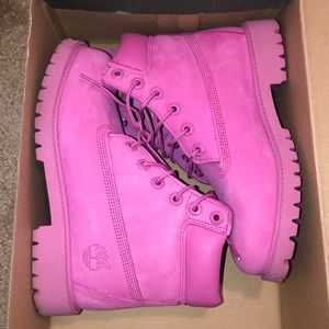 timberland all pink books size 4